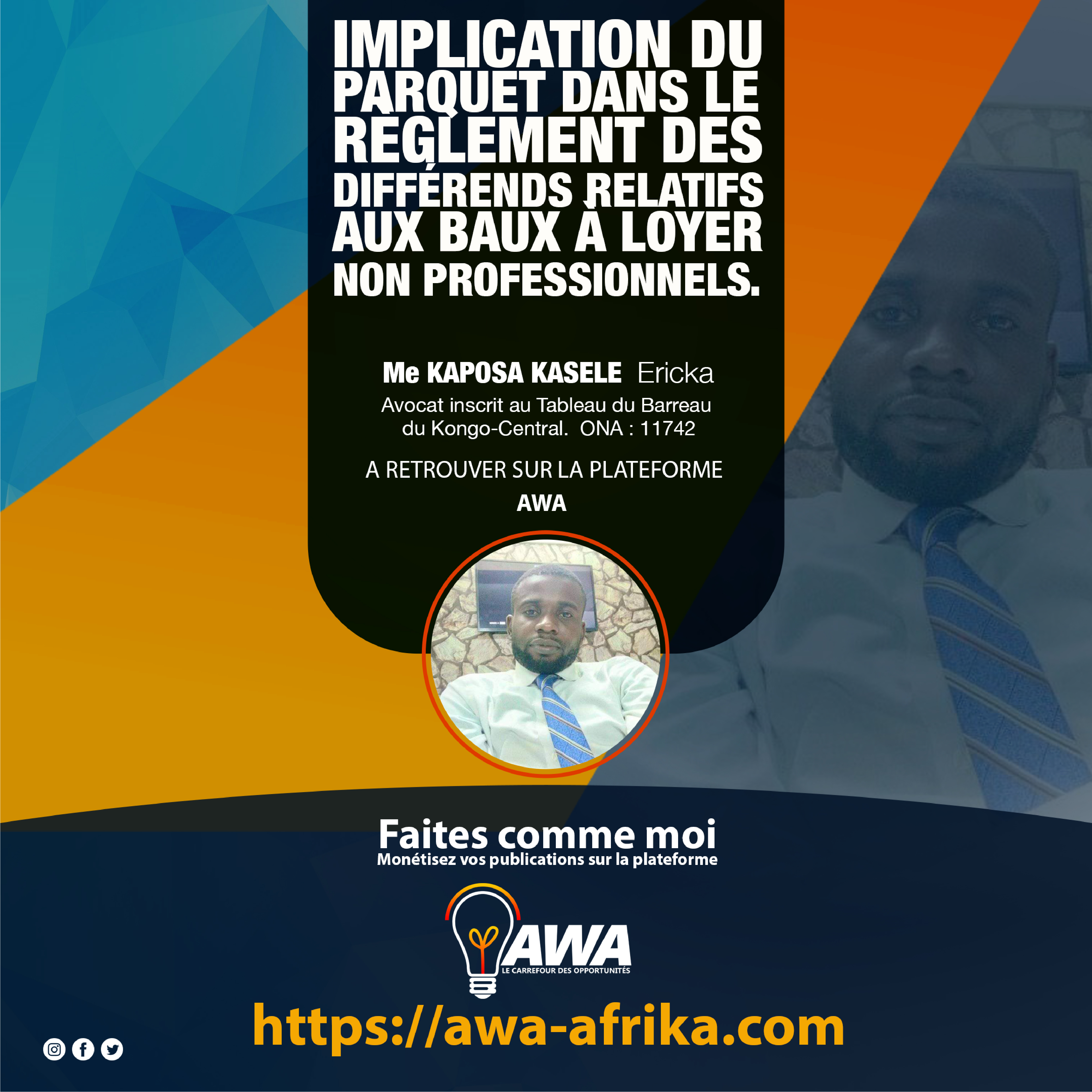 DE L’IMPLICATION DU PARQUET DANS LE REGLEMENT DES DIFFERENDS RELATIFS AUX BAUX A LOYER NON PROFESSIONNELS 